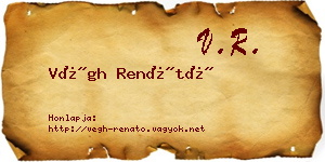 Végh Renátó névjegykártya