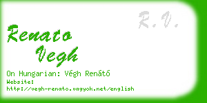 renato vegh business card