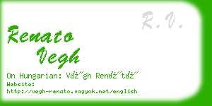 renato vegh business card